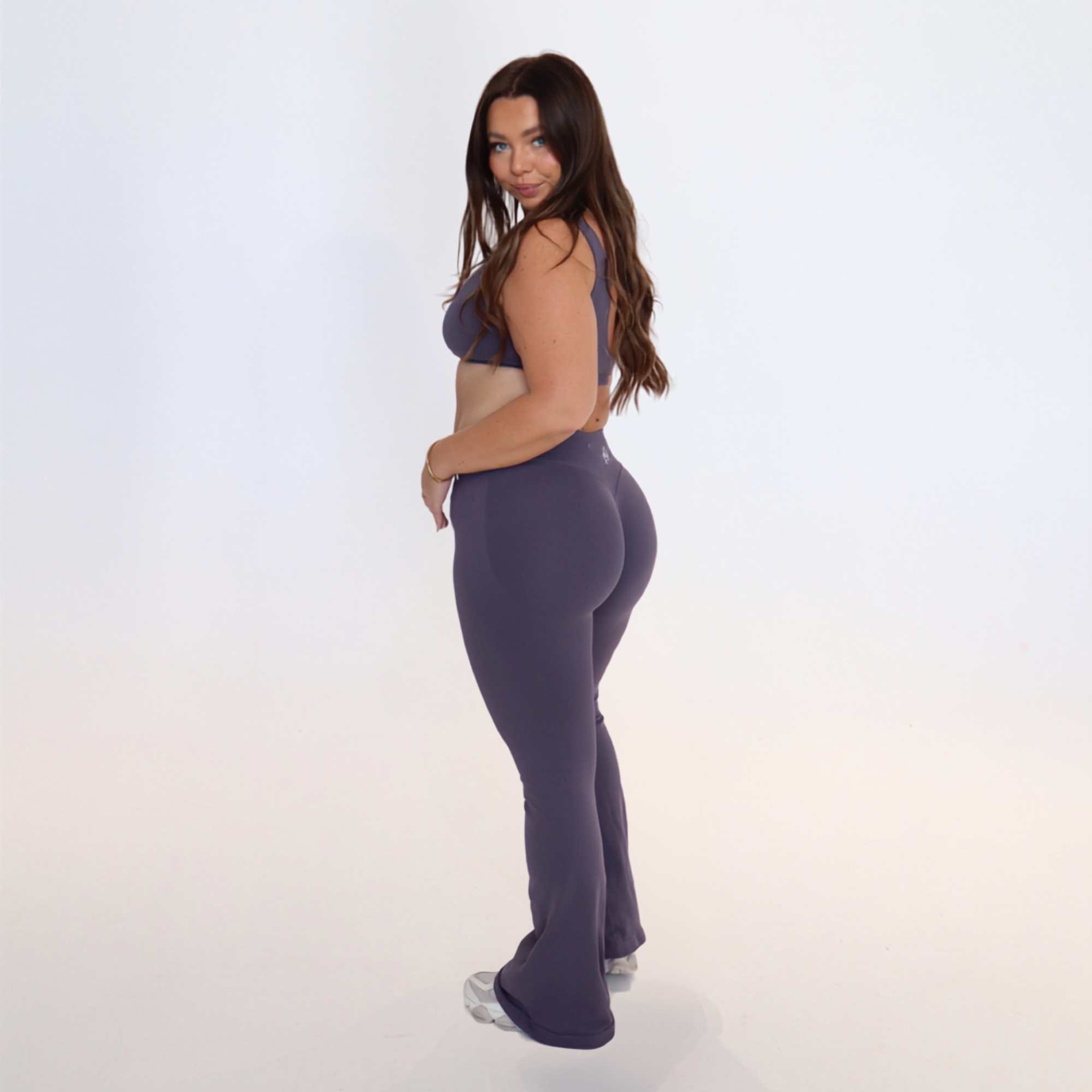 Contour Flare Leggings - Stone