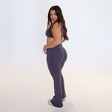 Contour Flare Leggings - Stone