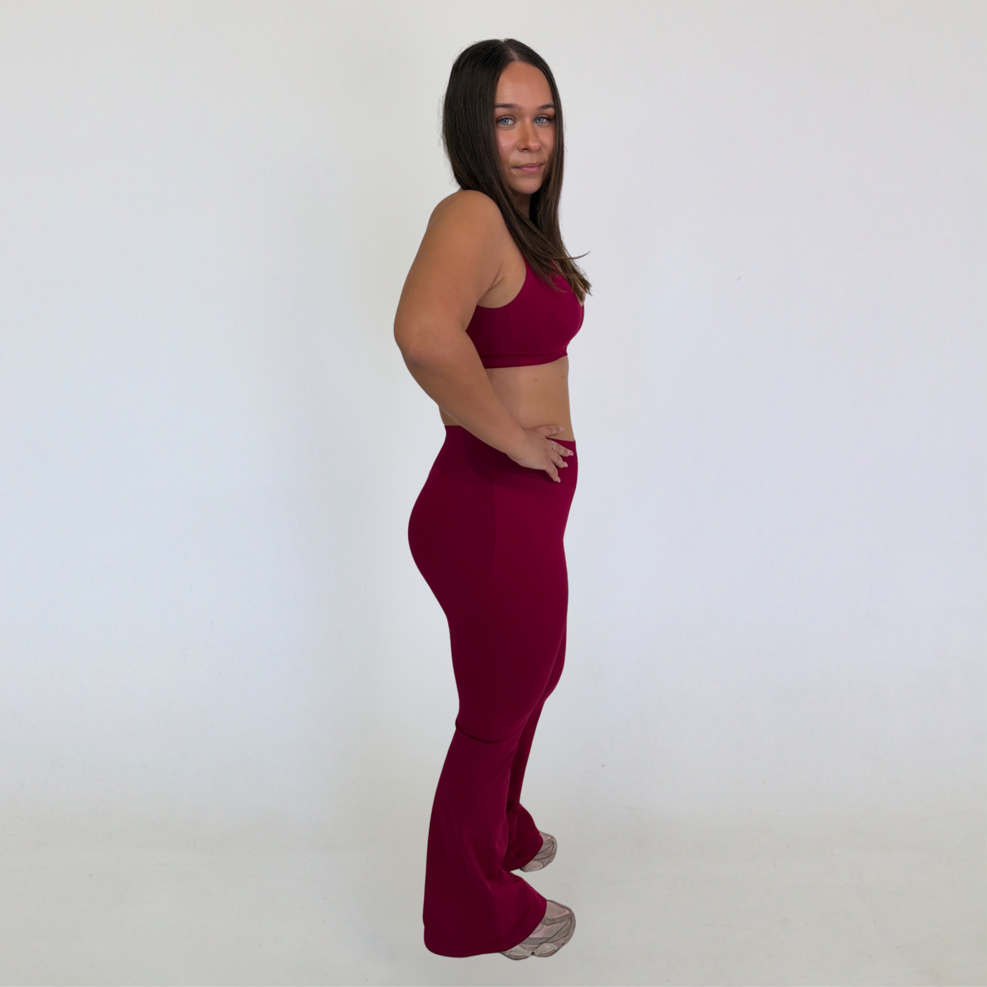 Contour Flare Leggings - Strawberry Shortcake