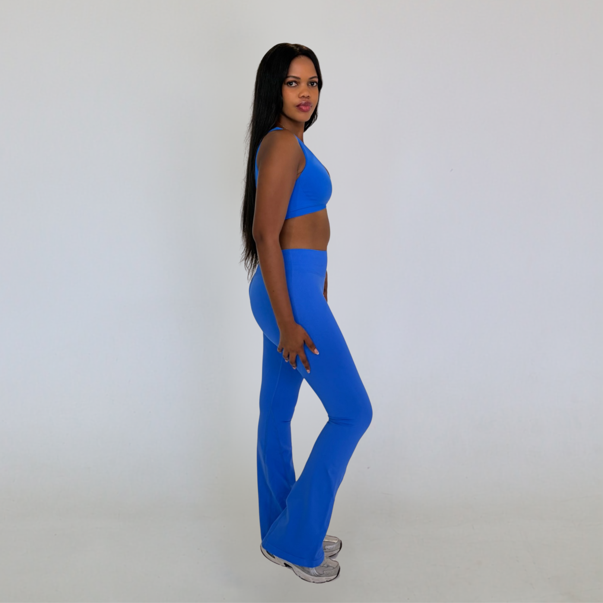 Contour Flare Leggings - Electric Blue