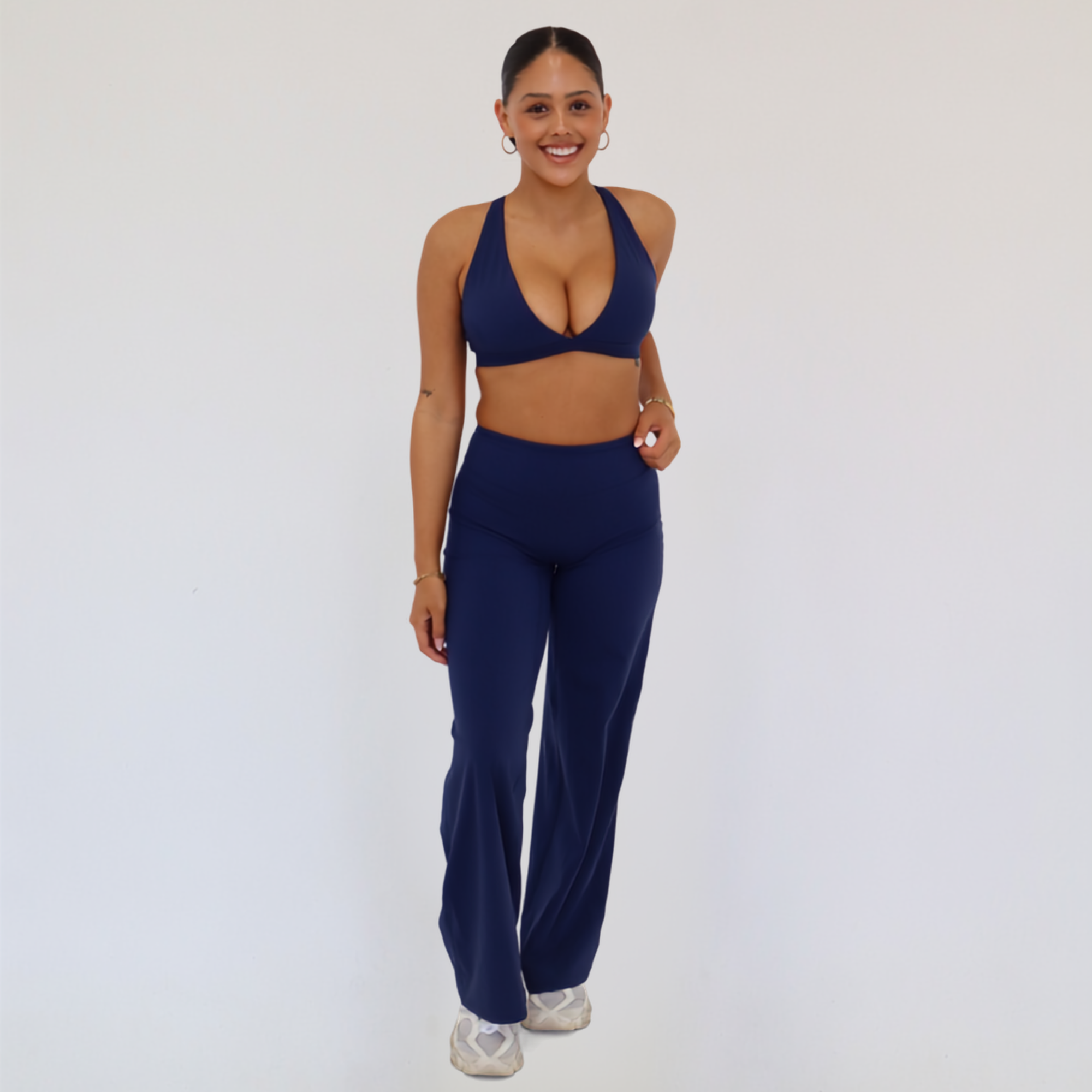 Wide Leg Leggings - Deep Sea