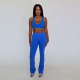 Contour Flare Leggings - Electric Blue
