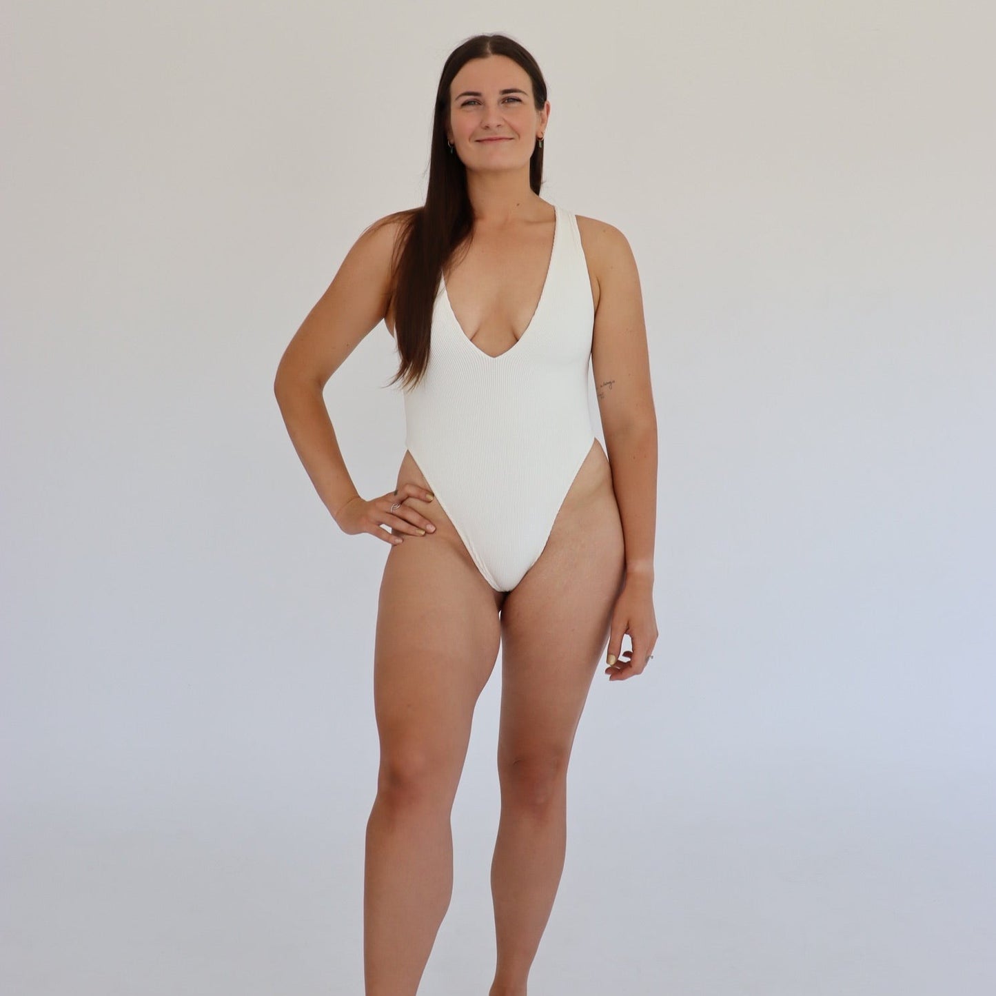 White Haven Ribbed One Piece