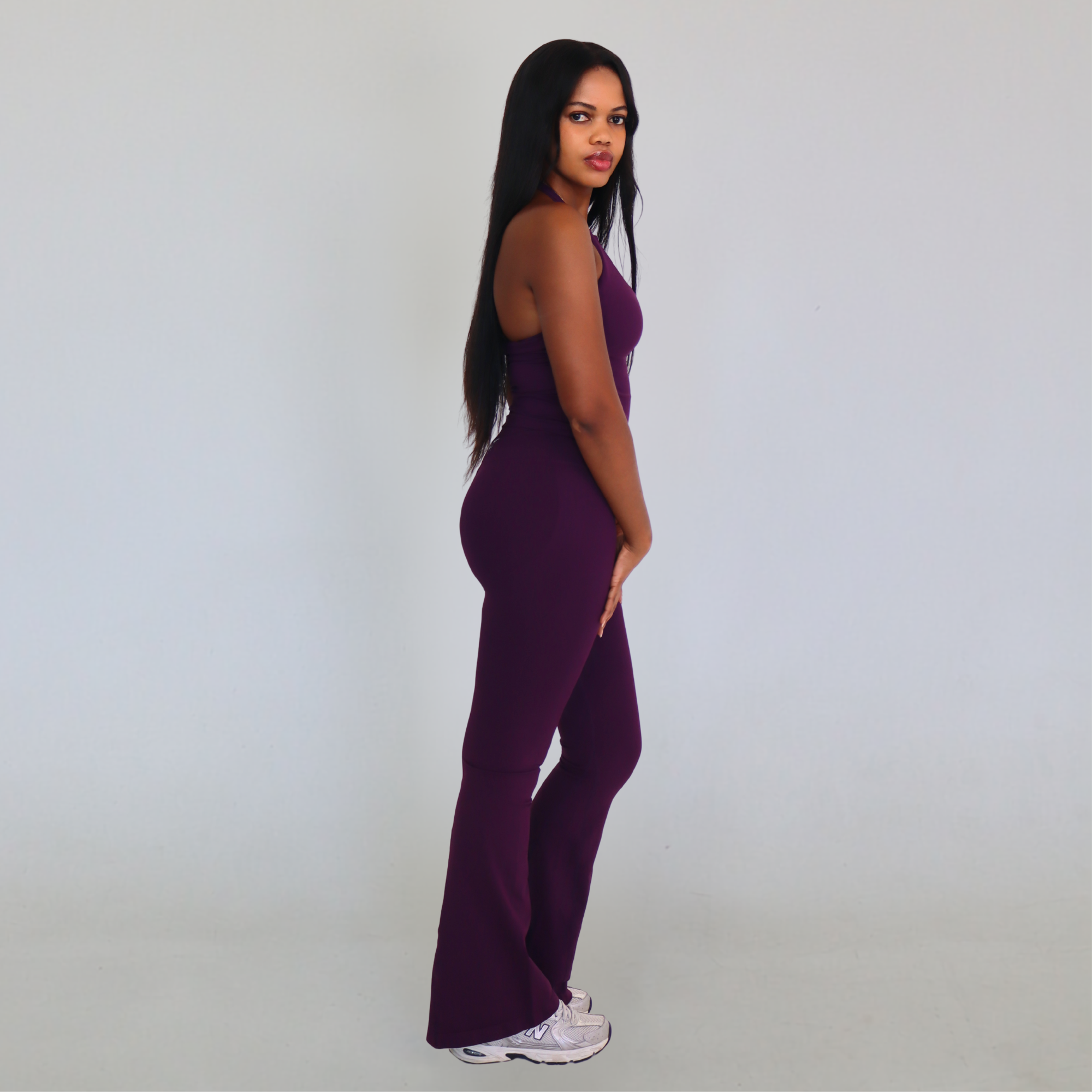 Contour Flare Leggings - Violet