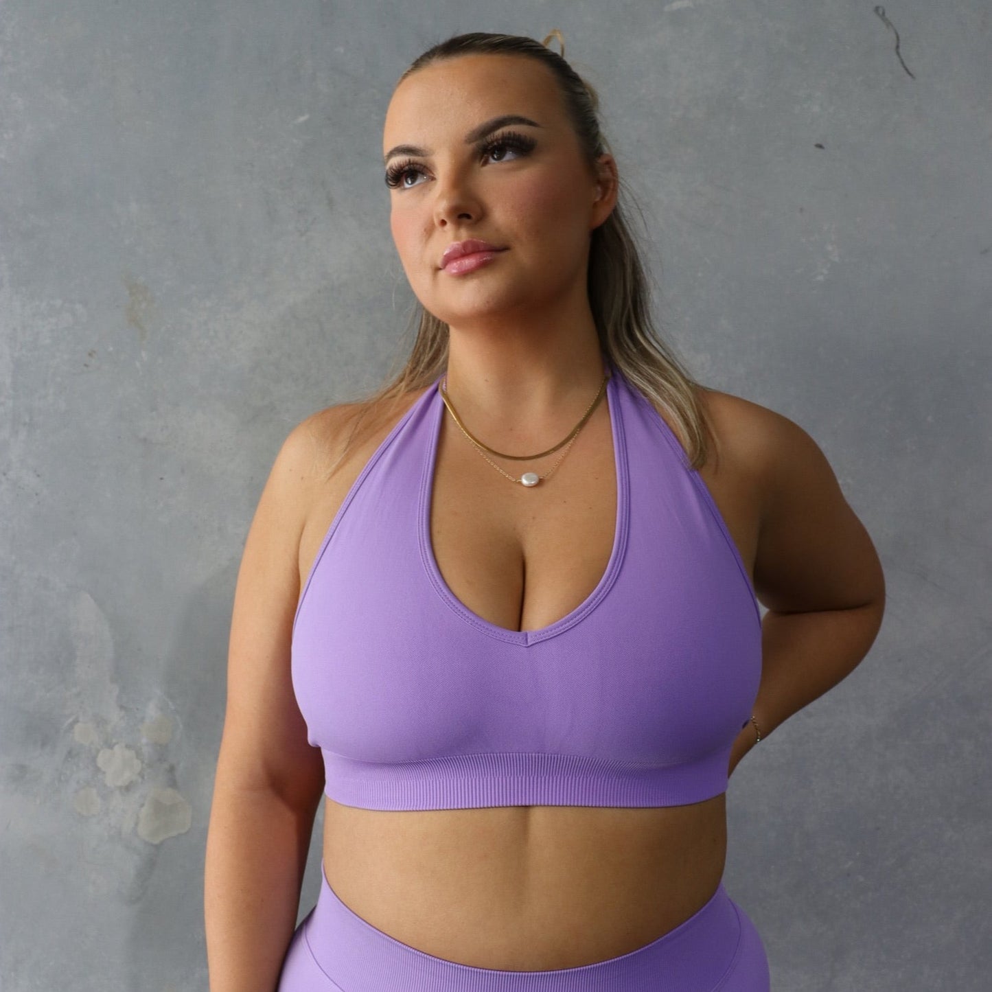 Lilac Halter Crop