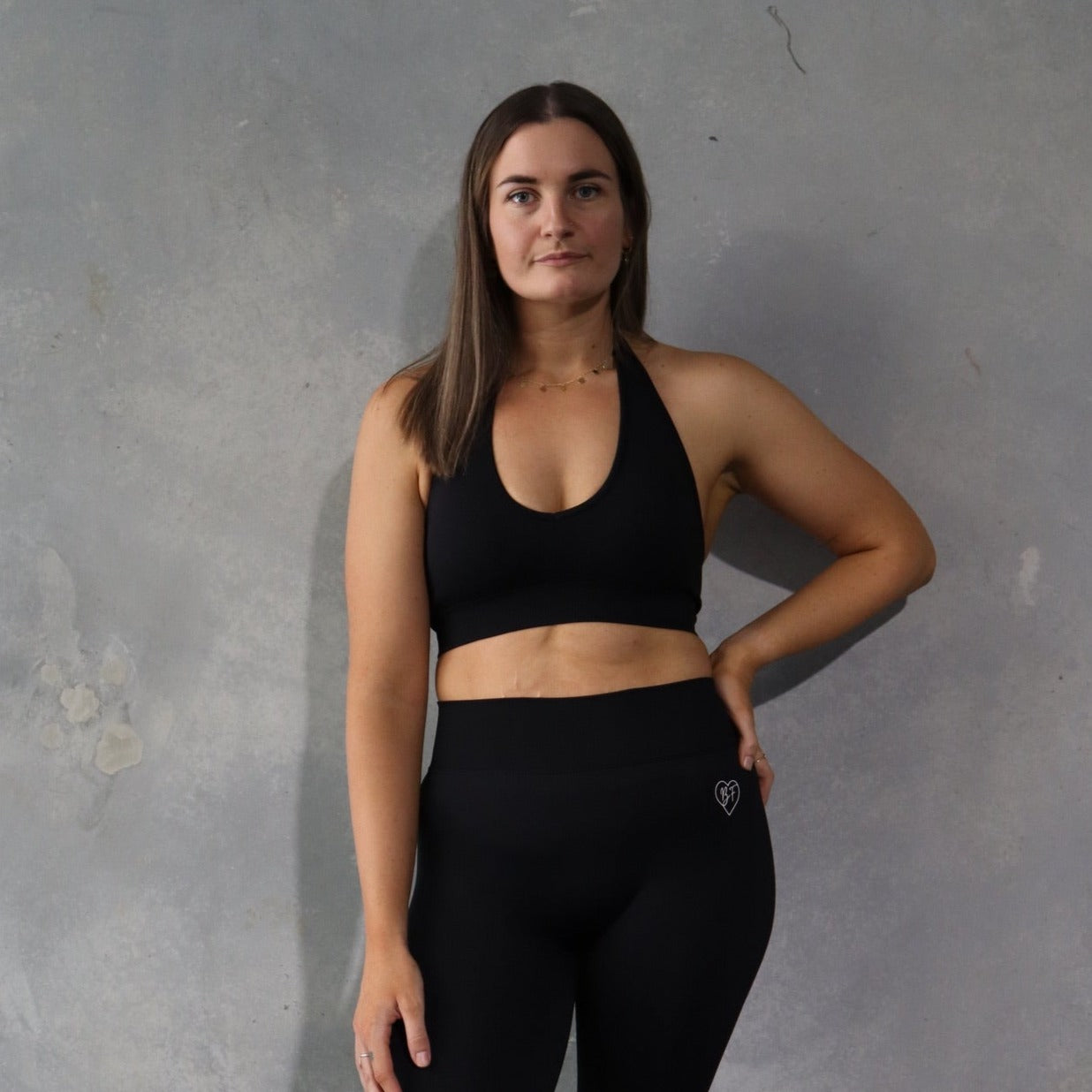 Black Halter Crop