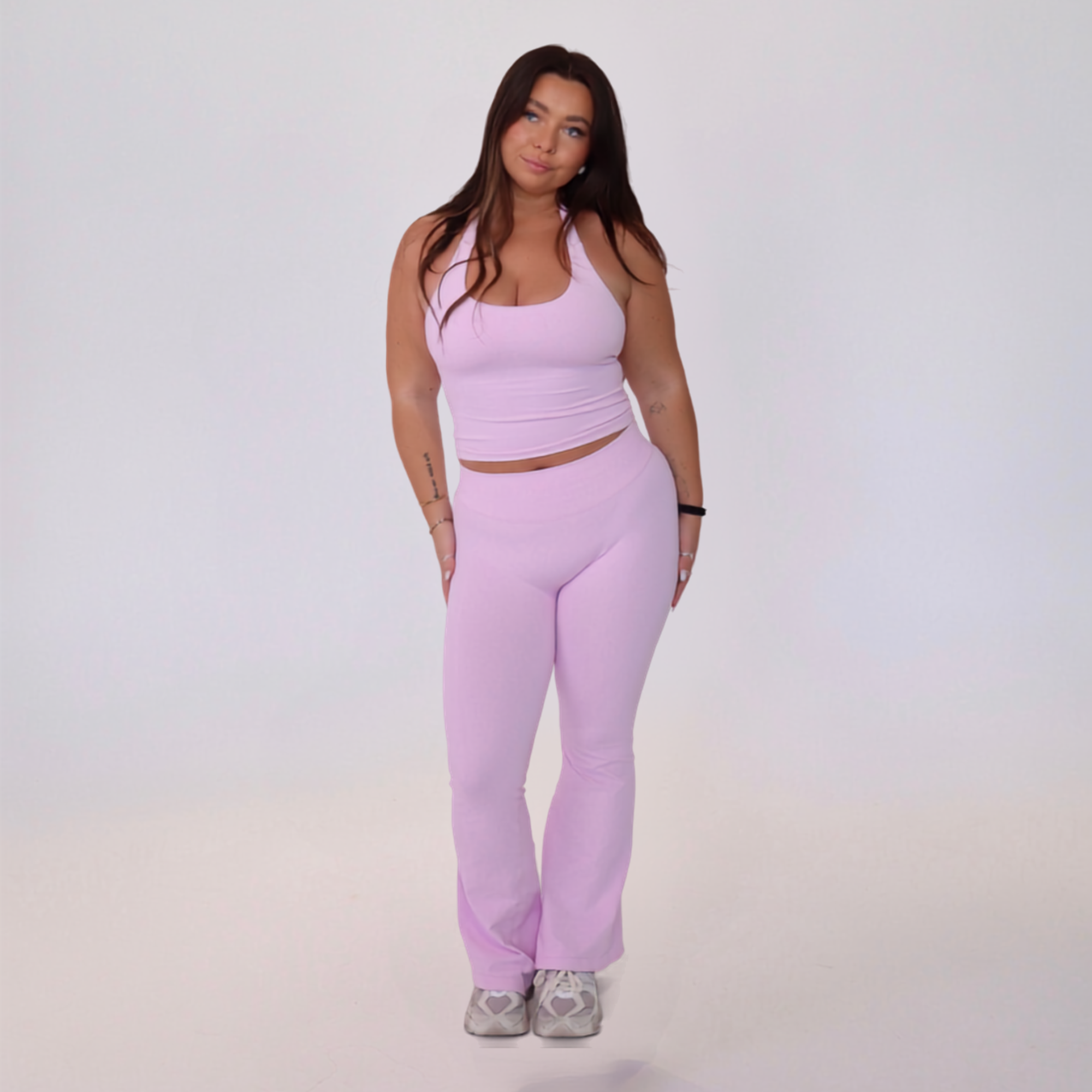 Contour Flare Leggings - Blush