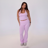 Contour Flare Leggings - Blush