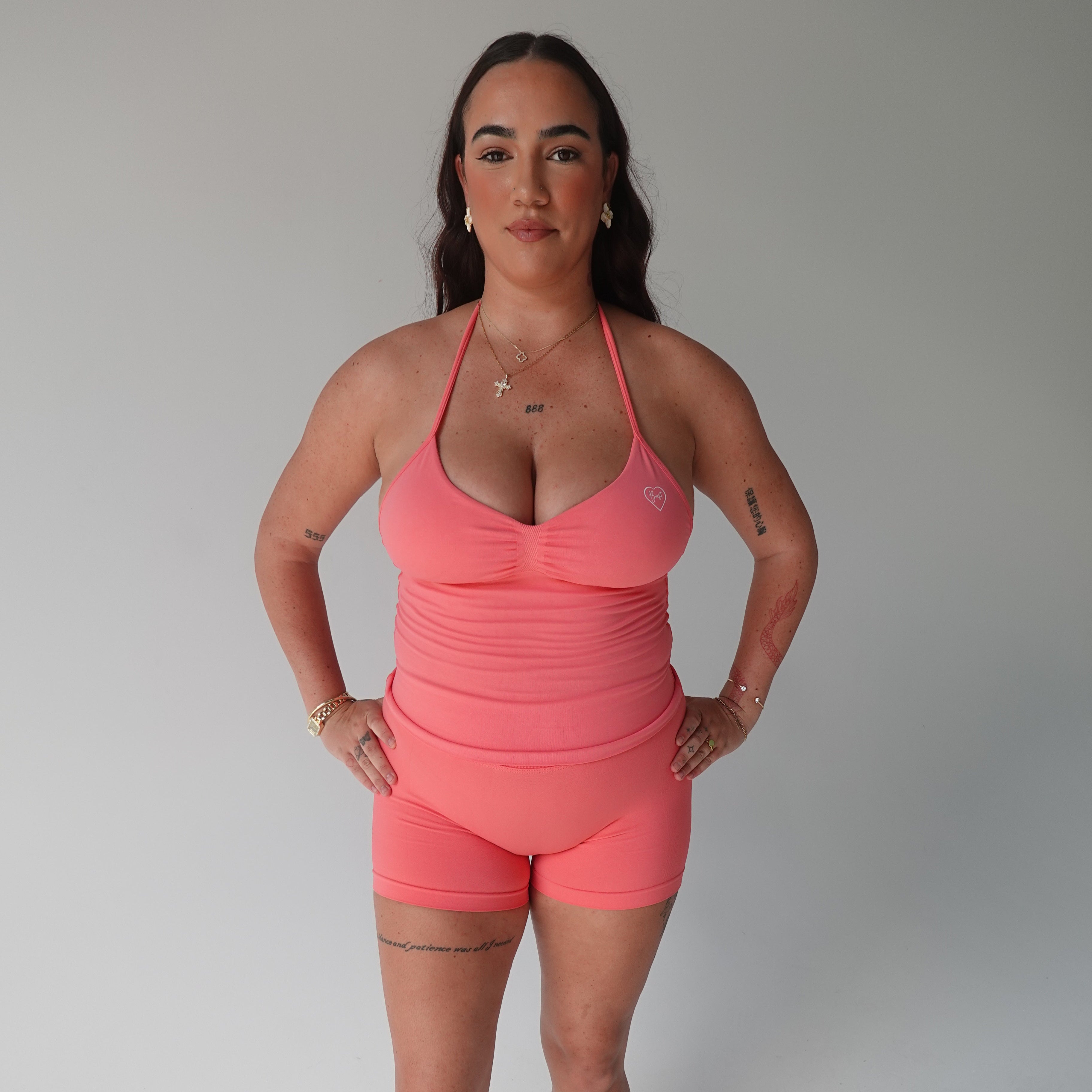 Coral Contour Longline Halter