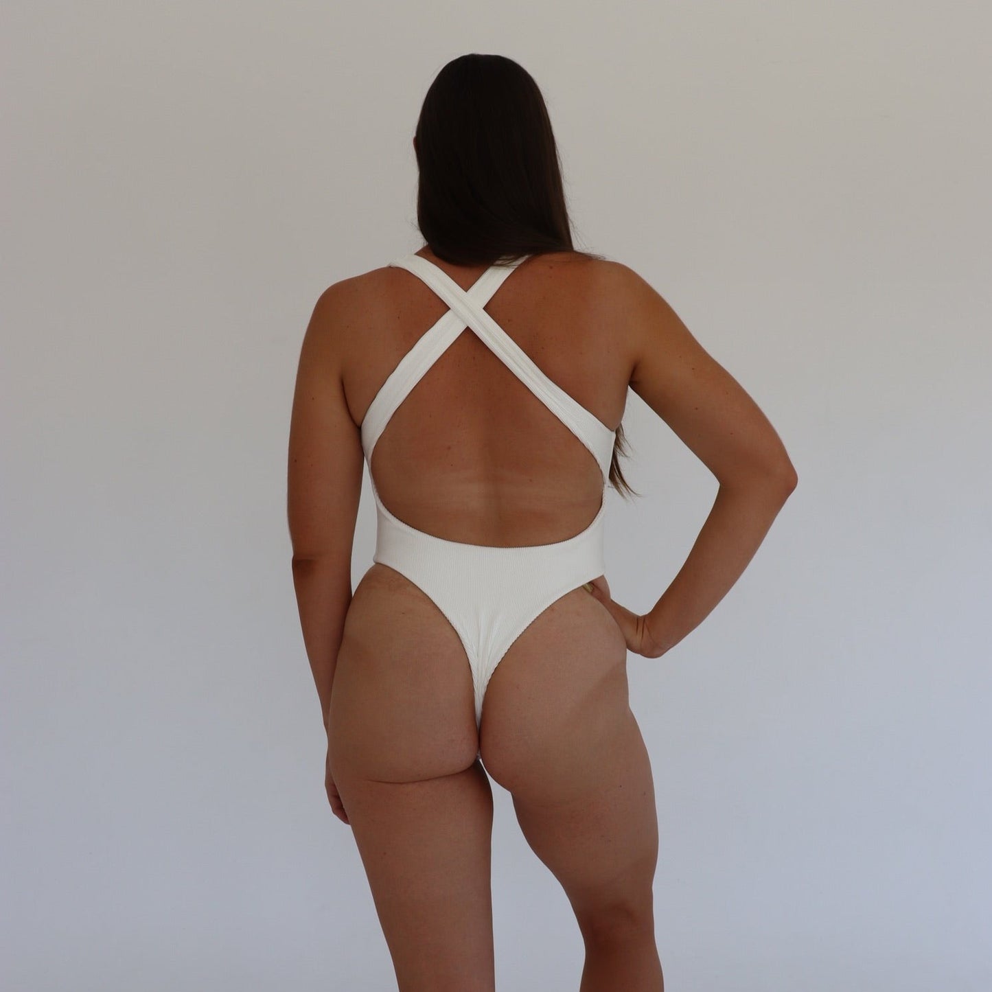 White Haven Ribbed One Piece