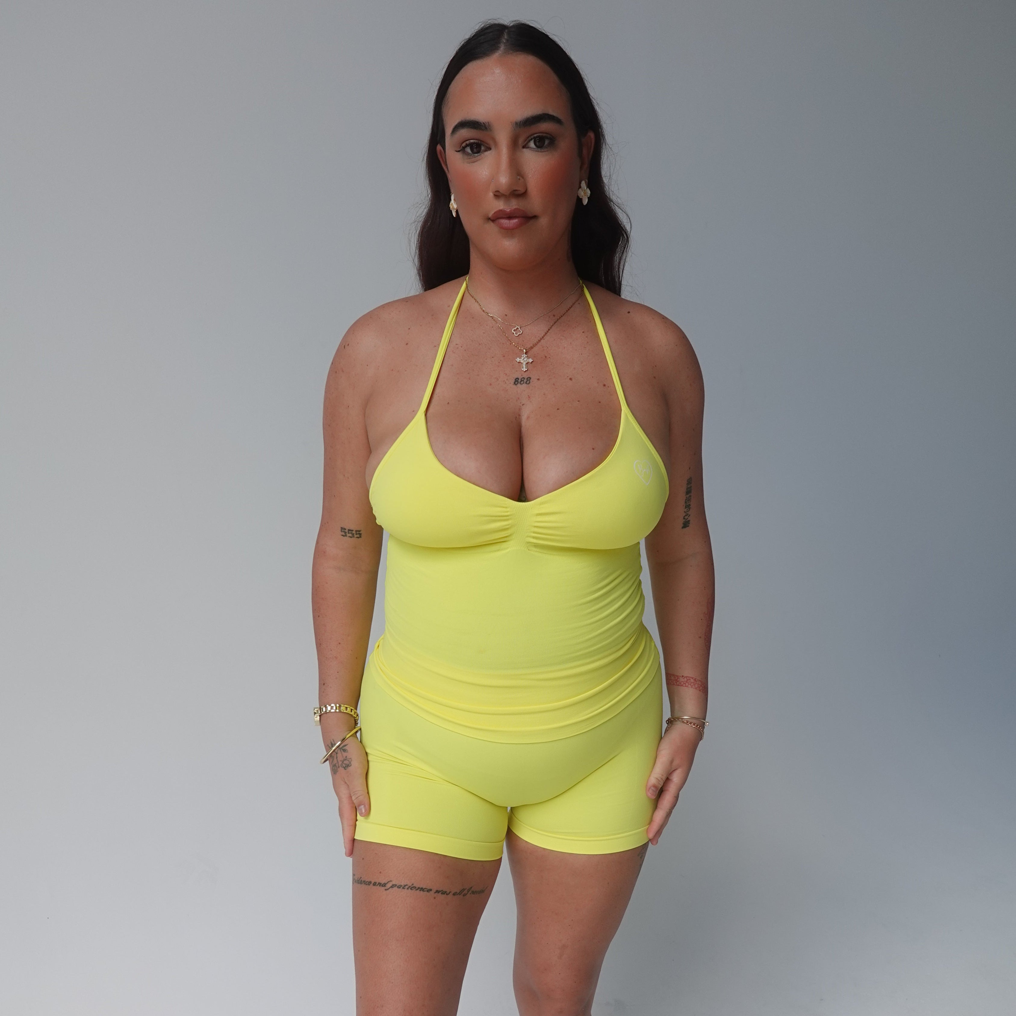 Lemon Contour Longline Halter