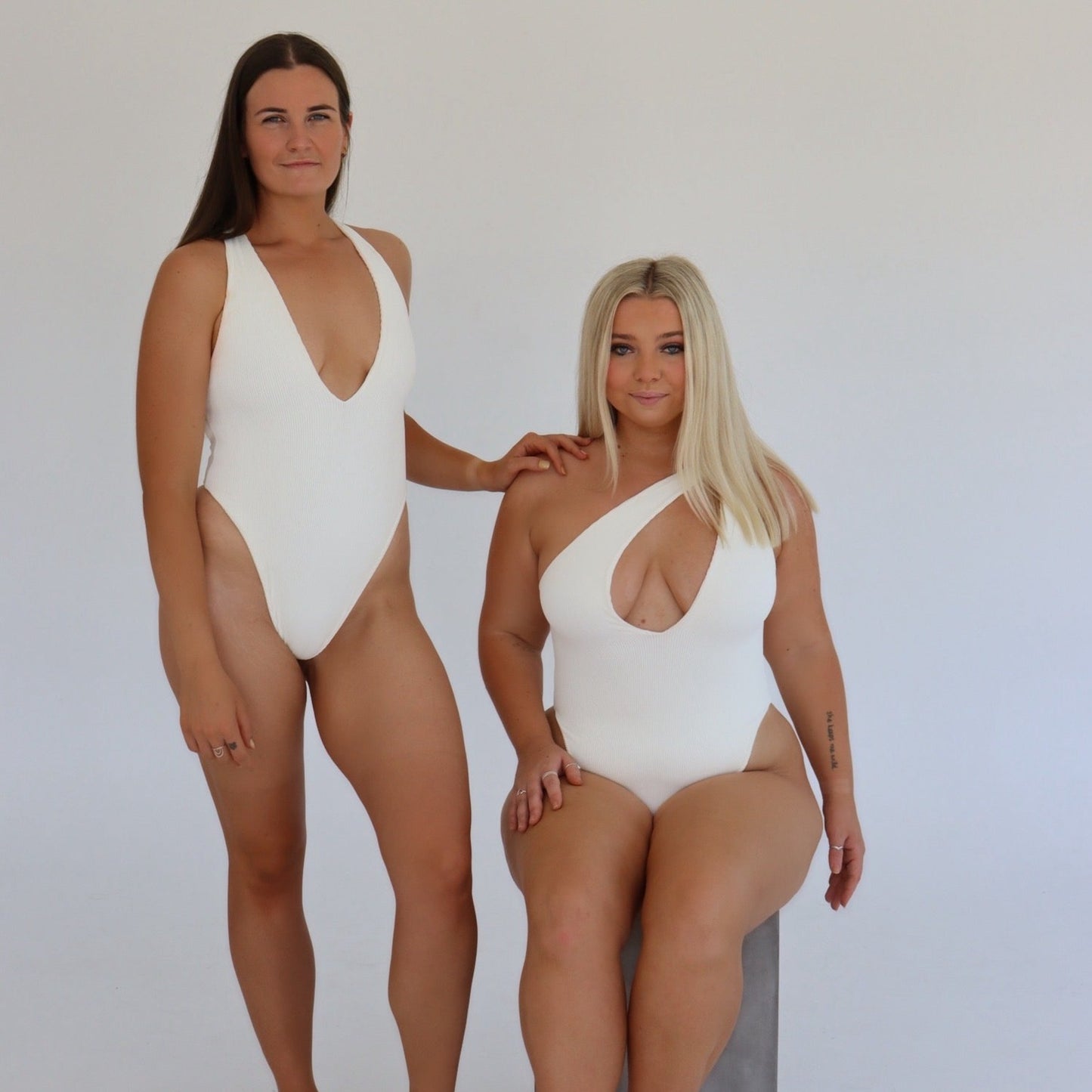 White Haven Ribbed One Piece