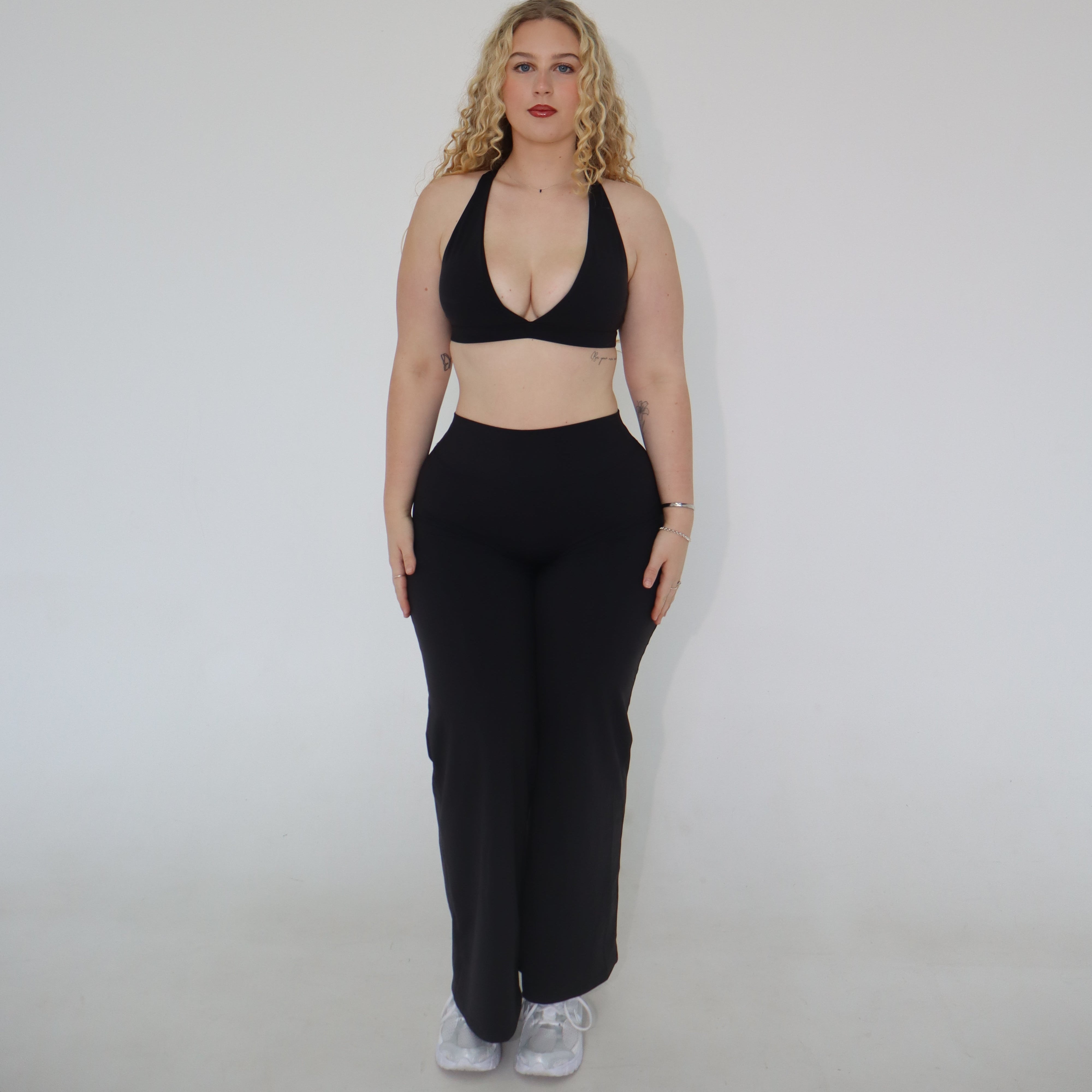 Wide Leg Leggings - Midnight