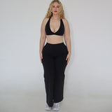 Wide Leg Leggings - Midnight