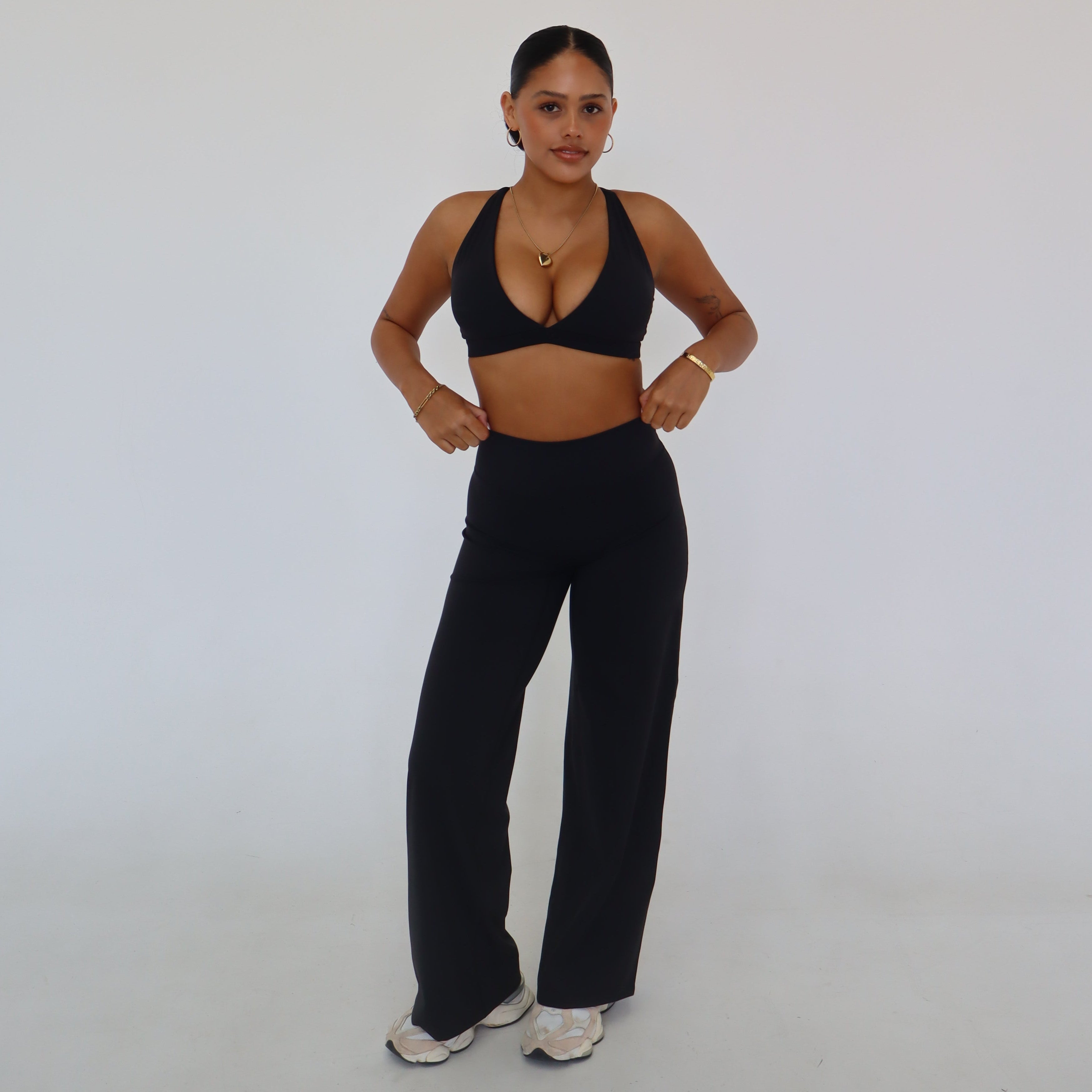 Wide Leg Leggings - Midnight