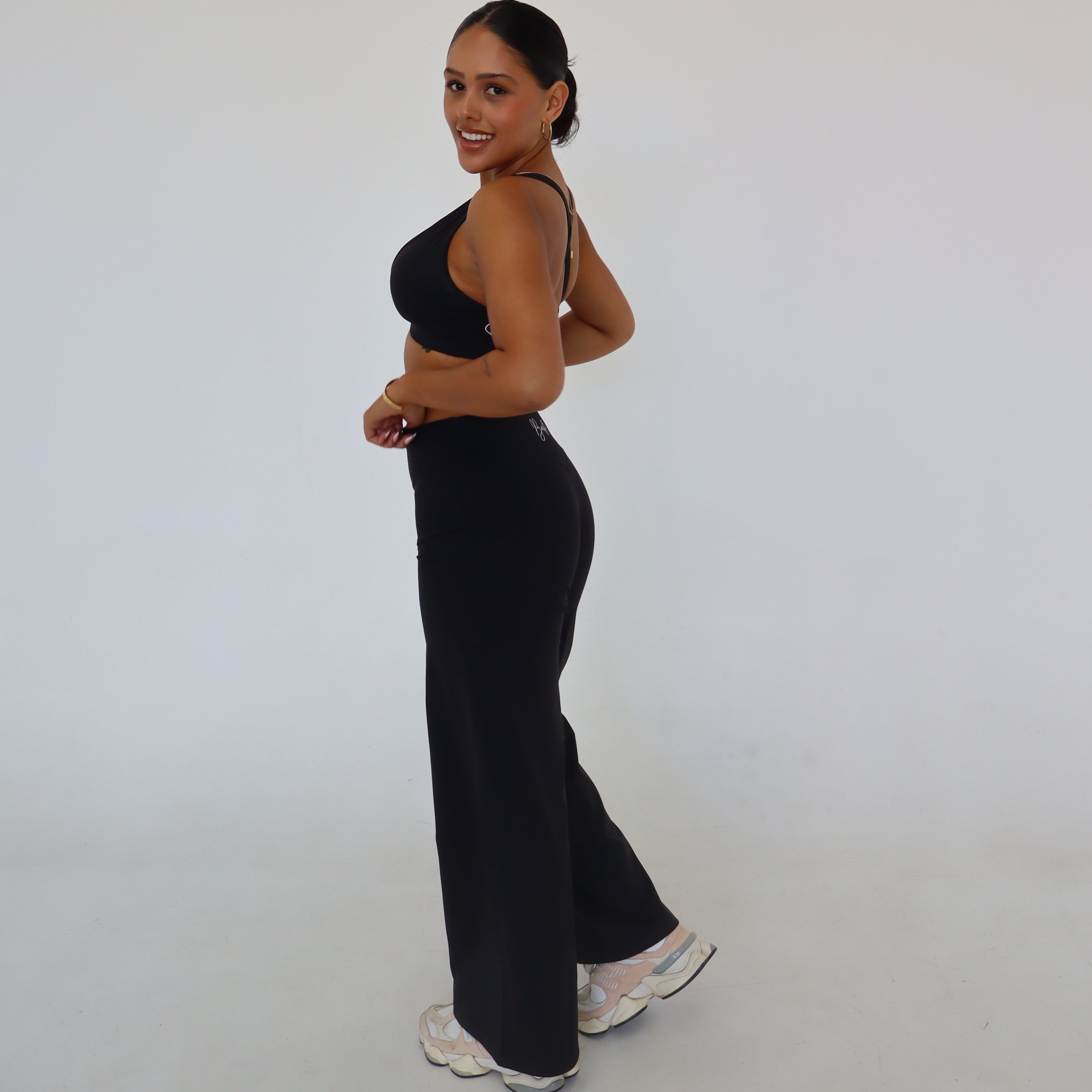 Wide Leg Leggings - Midnight