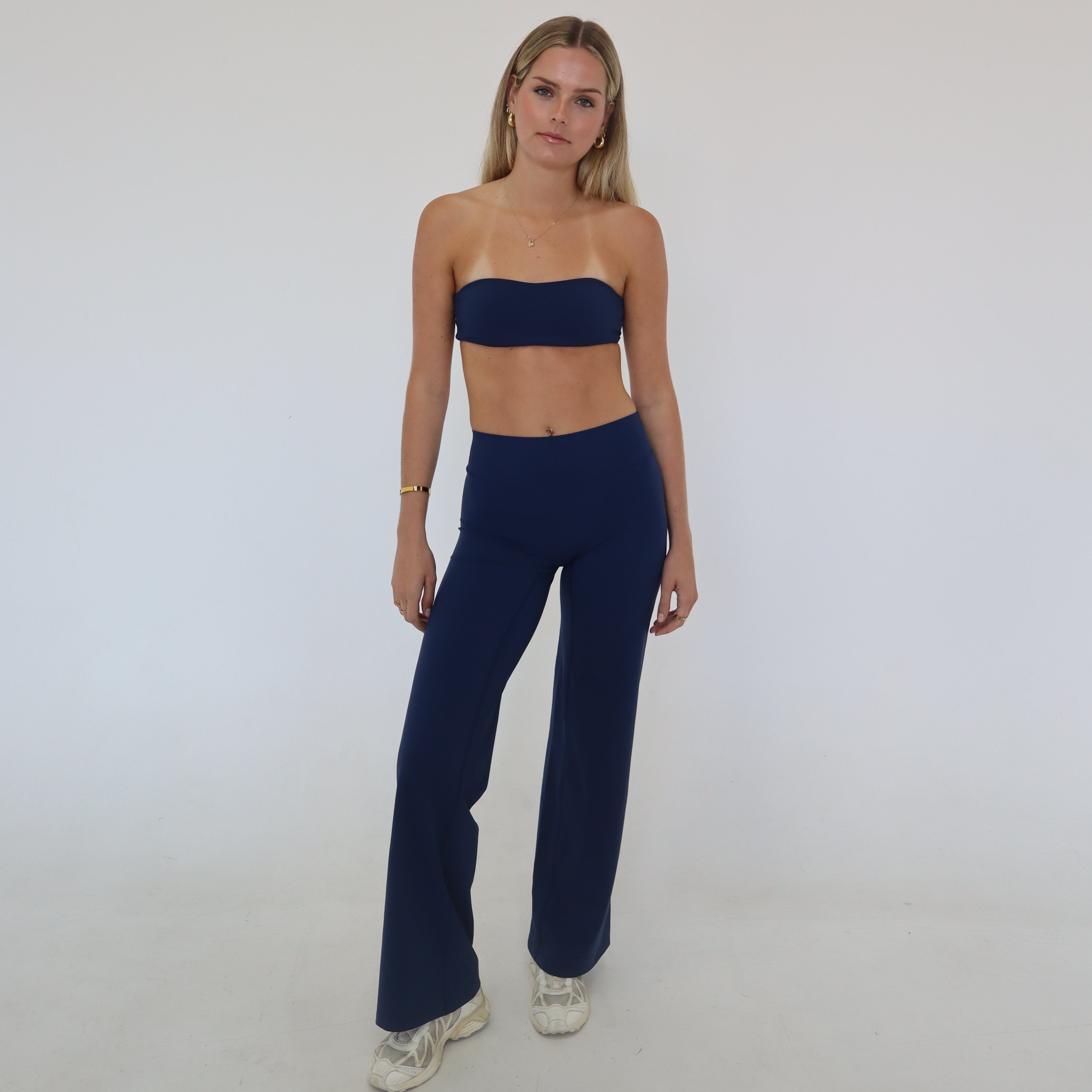 Wide Leg Leggings - Deep Sea