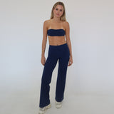 Wide Leg Leggings - Deep Sea