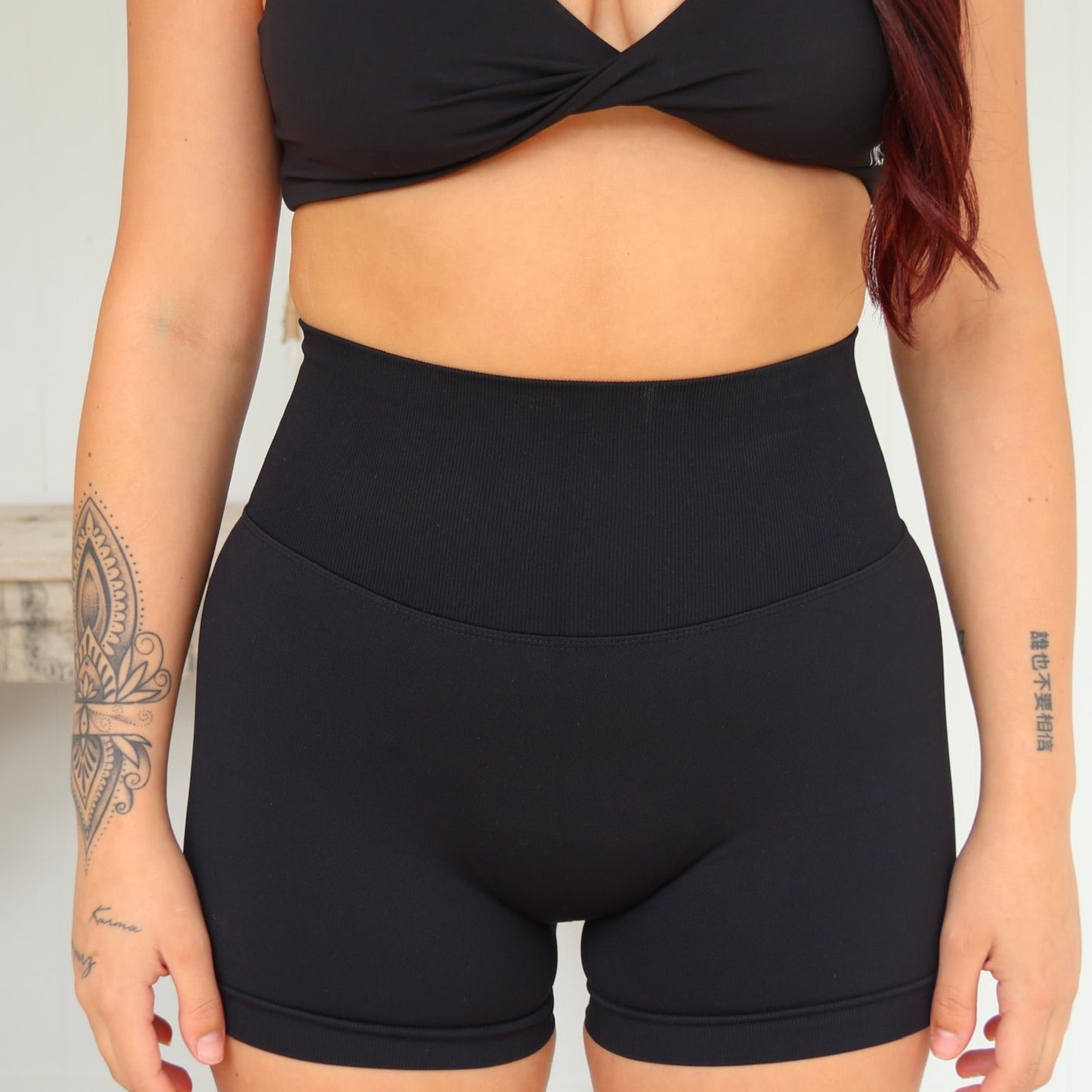 Black Seamless Shorts